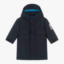 Timberland-Boys Navy Hooded Puffer Jacket | Childrensalon Outlet