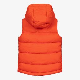 Timberland-Boys Orange Puffer Gilet  | Childrensalon Outlet