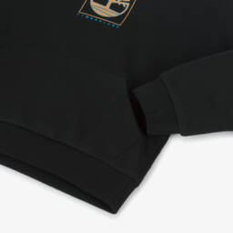 Timberland-توب هودي قطن عضوي لون أسود للأولاد | Childrensalon Outlet