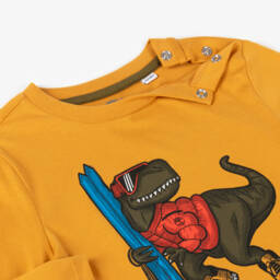 Timberland-Boys Organic Yellow Dino Top | Childrensalon Outlet