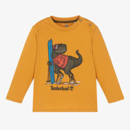 Timberland-Boys Organic Yellow Dino Top | Childrensalon Outlet