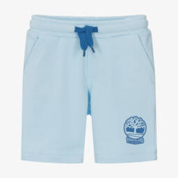 Timberland-Boys Pale Blue Terry Shorts | Childrensalon Outlet
