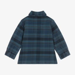 Timberland-Boys Plaid Cotton Shirt in Blue | Childrensalon Outlet