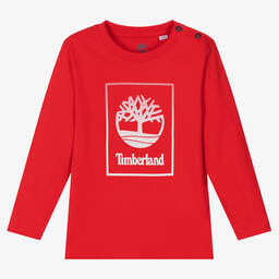 Timberland-Красный хлопковый топ для мальчиков | Childrensalon Outlet