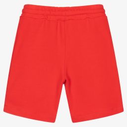 Timberland-شورت قطن عضوي جيرسي لون أحمر للأولاد | Childrensalon Outlet