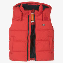 Timberland-Красный водонепроницаемый пуховый жилет | Childrensalon Outlet