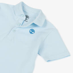Timberland-Boys Sky Blue Eco-Friendly Piqué Polo | Childrensalon Outlet