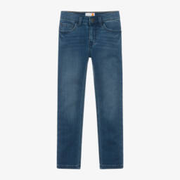 Timberland-جينز سليم فيت قطن دنيم لون أزرق للأولاد | Childrensalon Outlet