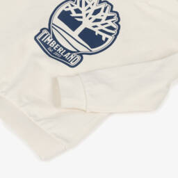 Timberland-Boys Soft Ivory Crewneck Top | Childrensalon Outlet