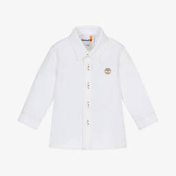Timberland-Мягкая белая рубашка на пуговицах для мальчиков | Childrensalon Outlet