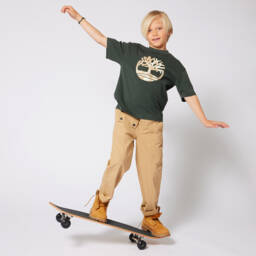 Timberland-Boys Tan Cotton Adventure Pants | Childrensalon Outlet