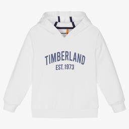 Timberland-Белая худи из хлопкового джерси | Childrensalon Outlet