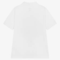 Timberland-Белая хлопковая рубашка поло | Childrensalon Outlet