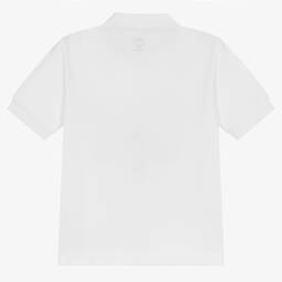 Timberland-Белая хлопковая рубашка поло | Childrensalon Outlet