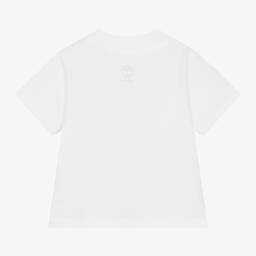 Timberland-Boys White Organic Cotton T-Shirt | Childrensalon Outlet