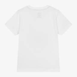 Timberland-Boys White Organic Cotton T-Shirt | Childrensalon Outlet