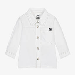 Timberland-Boys White Oxford Cotton Shirt | Childrensalon Outlet