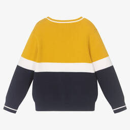 Timberland-Желто-синий свитер для мальчиков | Childrensalon Outlet