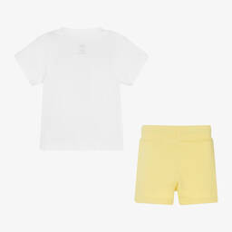 Timberland-Boys Yellow Cotton Jersey Shorts Set | Childrensalon Outlet