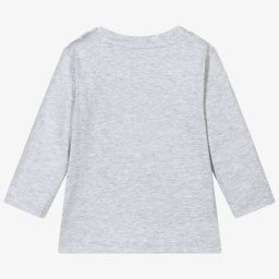 Timberland-Grey Organic Cotton Top | Childrensalon Outlet