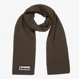 Timberland-Khaki Green Knitted Scarf  | Childrensalon Outlet
