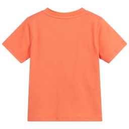Timberland-Orange Organic Cotton T-Shirt | Childrensalon Outlet