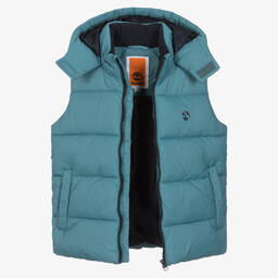 Timberland-Бирюзовый водонепроницаемый пуховый жилет | Childrensalon Outlet
