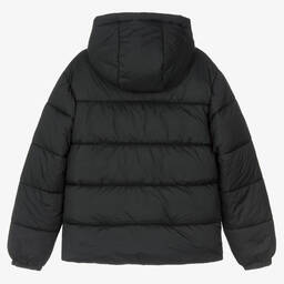 Timberland-Черный пуховик с капюшоном | Childrensalon Outlet