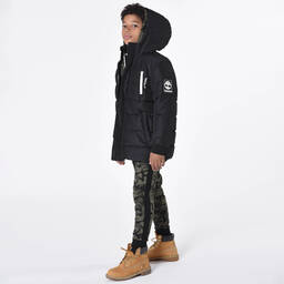 Timberland-Teen Boys Black Water-Repellent Puffer Coat | Childrensalon Outlet