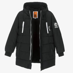 Timberland-Teen Boys Black Water-Repellent Puffer Coat | Childrensalon Outlet