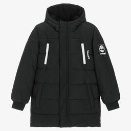 Timberland-Teen Boys Black Water-Repellent Puffer Coat | Childrensalon Outlet