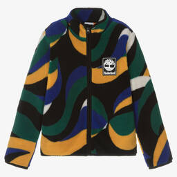 Timberland-Teen Boys Black & Yellow Fleece Zip-Up Top | Childrensalon Outlet