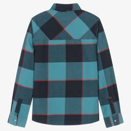 Timberland-Teen Boys Blue Check Cotton Shirt | Childrensalon Outlet