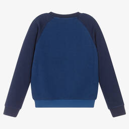 Timberland-Teen Boys Blue Cotton Logo Sweatshirt | Childrensalon Outlet