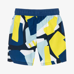 Timberland-Teen Boys Blue & Green Swim Shorts | Childrensalon Outlet