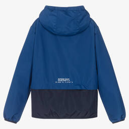 Timberland-جاكيت هودي واقي من الرياح تينز ولادي لون أزرق | Childrensalon Outlet