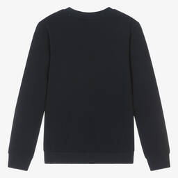 Timberland-Teen Boys Blue Organic Cotton Sweatshirt | Childrensalon Outlet