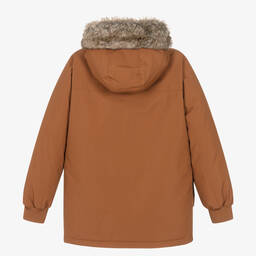 Timberland-Teen Boys Brown Water-Repellent Parka Coat | Childrensalon Outlet