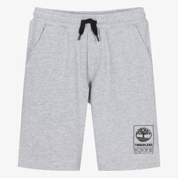 Timberland-Teen Boys Grey Marl Cotton Shorts | Childrensalon Outlet