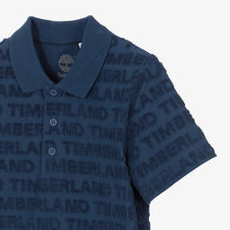 Timberland-Teen Boys Navy Blue Cotton Polo Shirt | Childrensalon Outlet