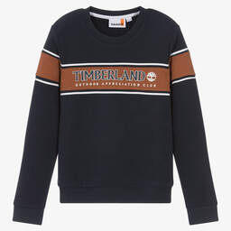 Timberland-Синий хлопковый свитшот | Childrensalon Outlet