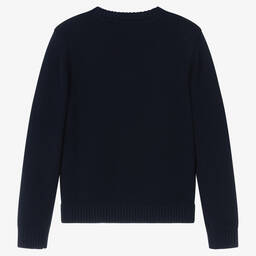 Timberland-Синий свитер из шерсти и хлопка | Childrensalon Outlet