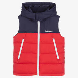 Timberland-Красно-синий жилет для мальчиков-подростков | Childrensalon Outlet