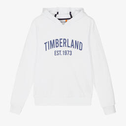 Timberland-Белая худи из хлопкового джерси | Childrensalon Outlet