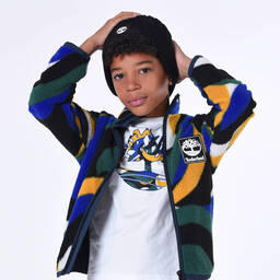 Timberland-Белая футболка из органического хлопка | Childrensalon Outlet