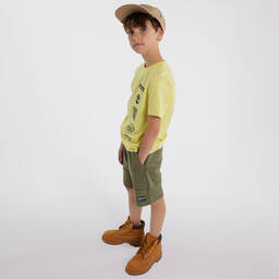 Timberland-تيشيرت قطن عضوي لون أصفر للمراهقين | Childrensalon Outlet