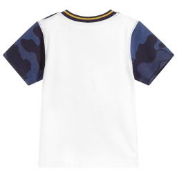 Timberland-White Organic Cotton T-Shirt | Childrensalon Outlet