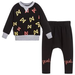 Tiny Tribe-Black Cotton Baby Outfit | Childrensalon Outlet