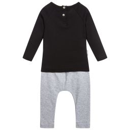 Tiny Tribe-Black Cotton Baby Outfit | Childrensalon Outlet