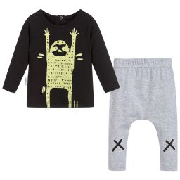 Tiny Tribe-Black Cotton Baby Outfit | Childrensalon Outlet